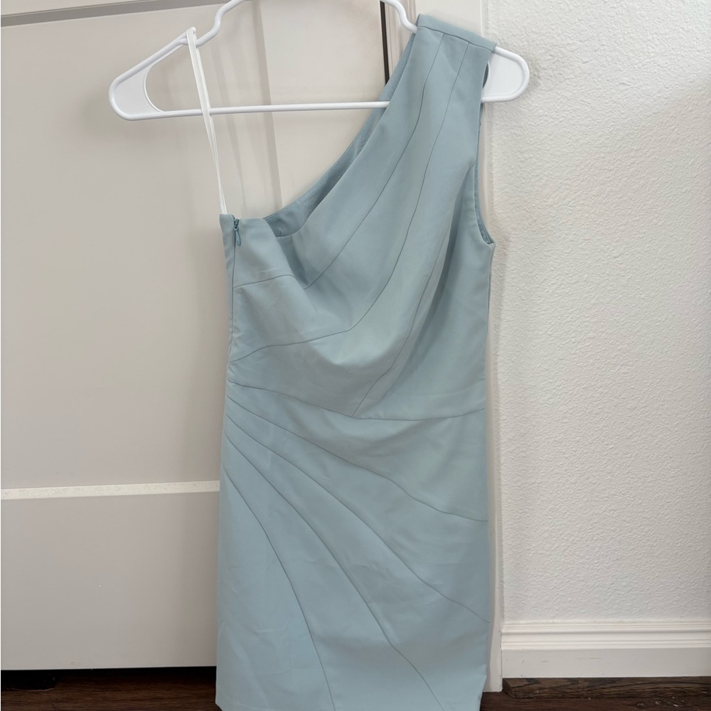 Michael Costello Asymmetrical One Shoulder Cocktail Dress